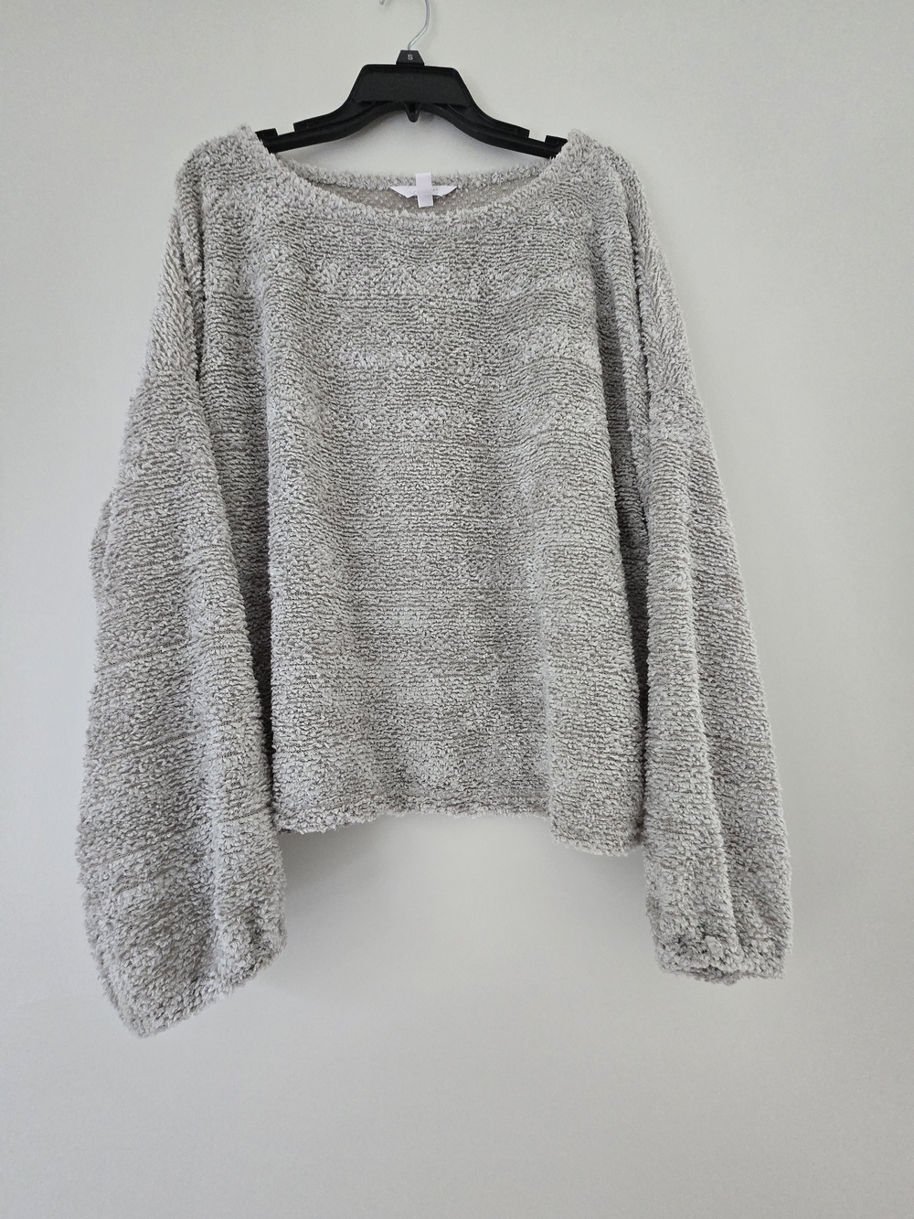 LC Lauren Conrad Cozy Plush Heather Gray Sweater